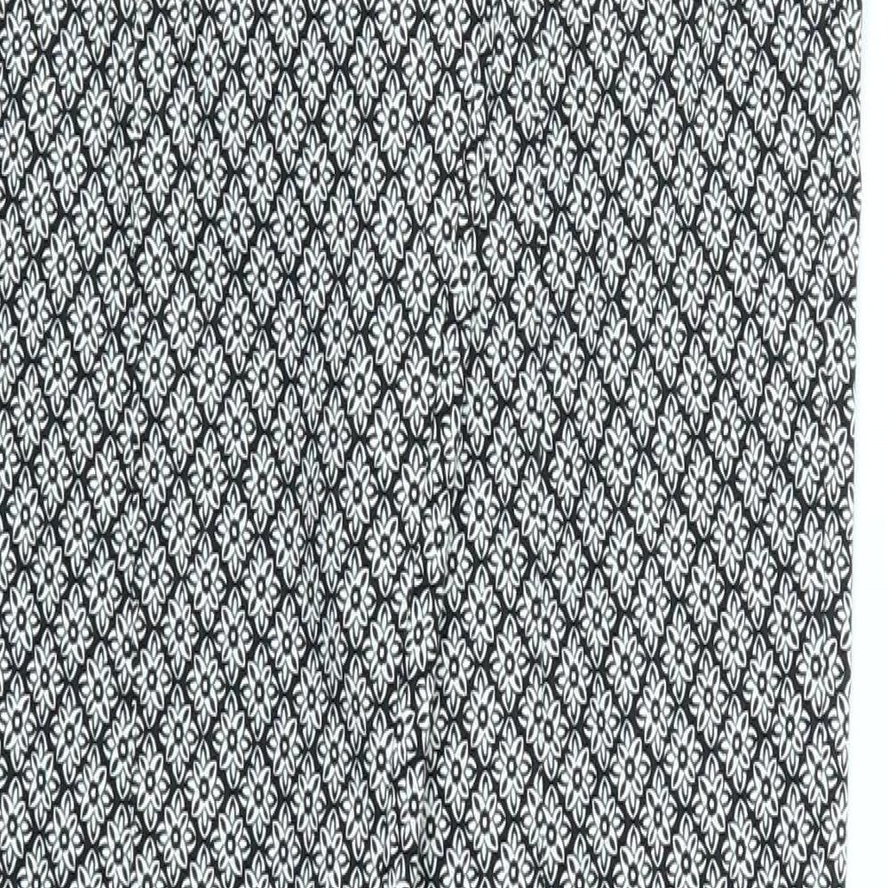 Primark Womens Multicoloured Geometric Trousers Size 10 L30 in - stretch waistband