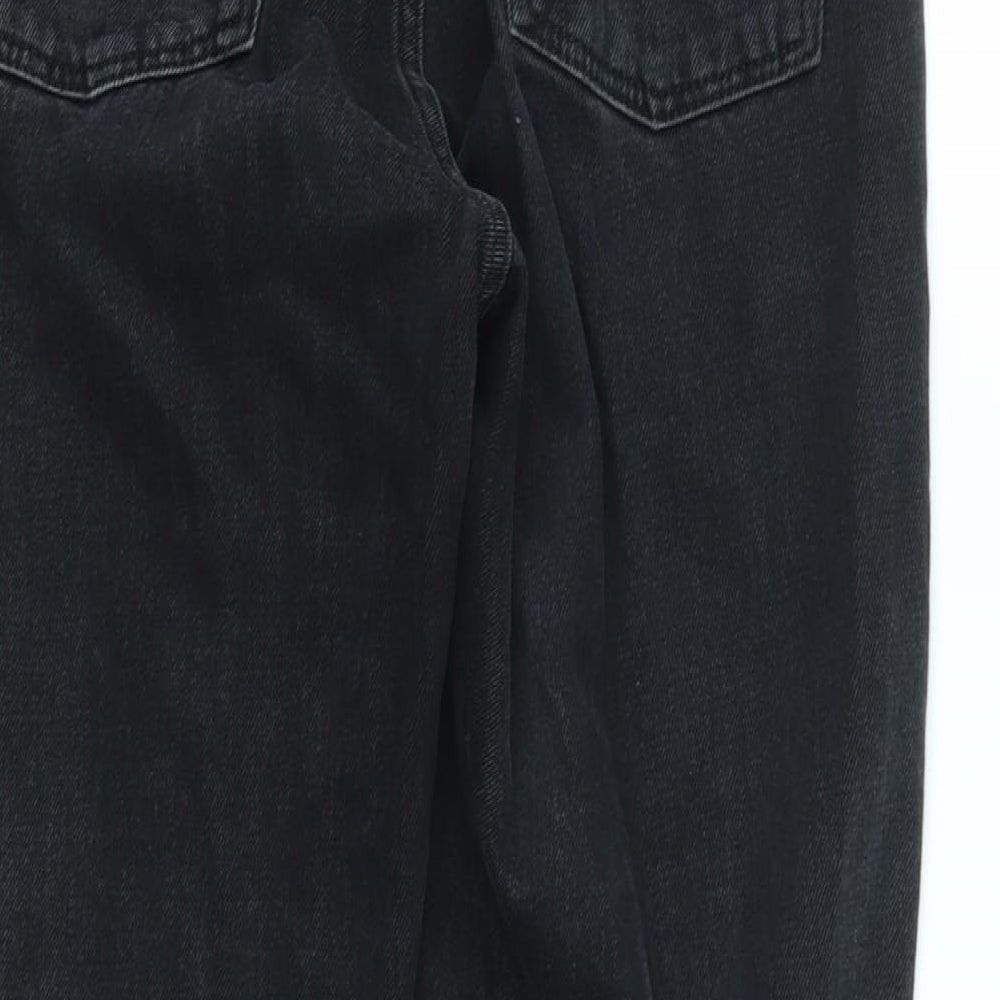 Topshop Womens Black Straight Jeans Size 28 L30 in