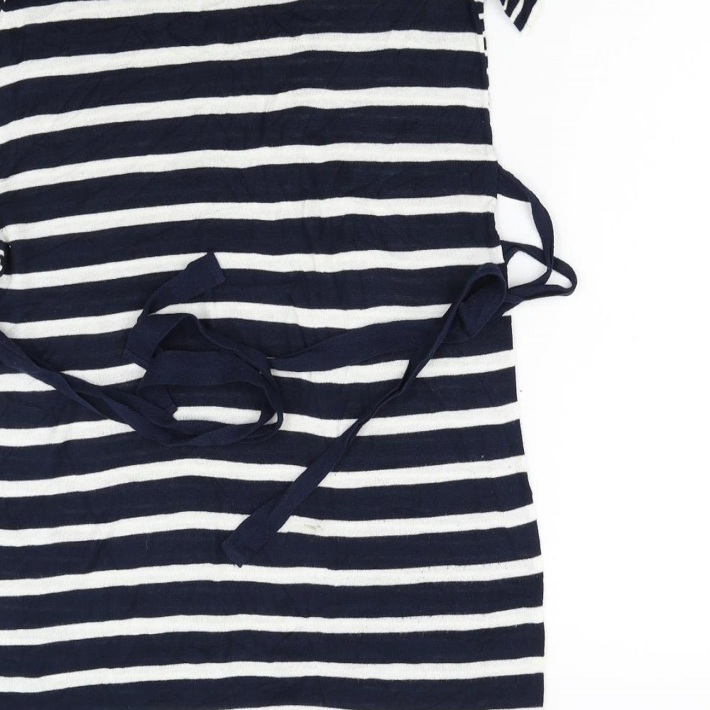 NEXT Womens Blue Striped Knit Jumper Dress Size 10