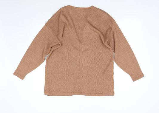 Ash Womens Orange Knit Cardigan Jumper Size L