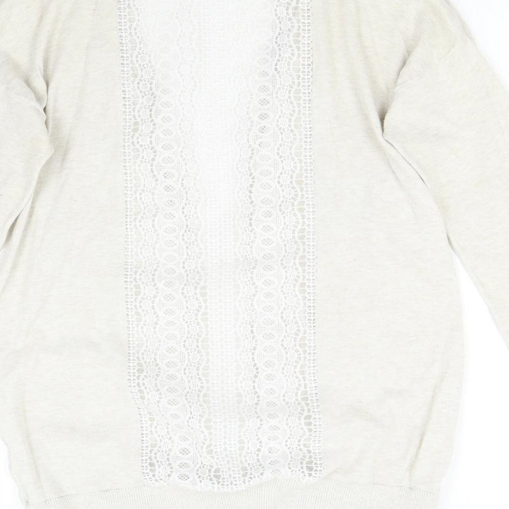 Womens UK Size 10 New Look Beige Cardigan Jumper
