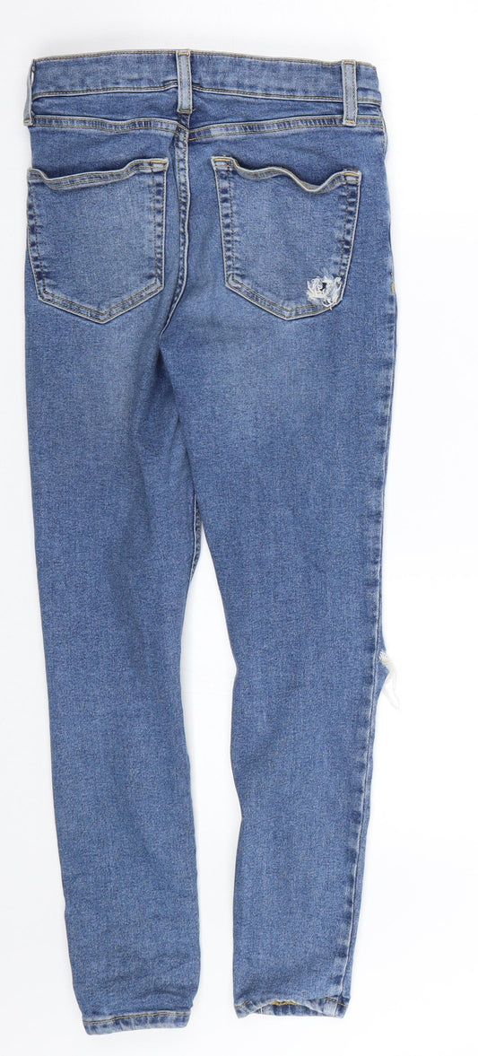 Topshop Womens Blue Denim Skinny Jeans Size 28 L24 in