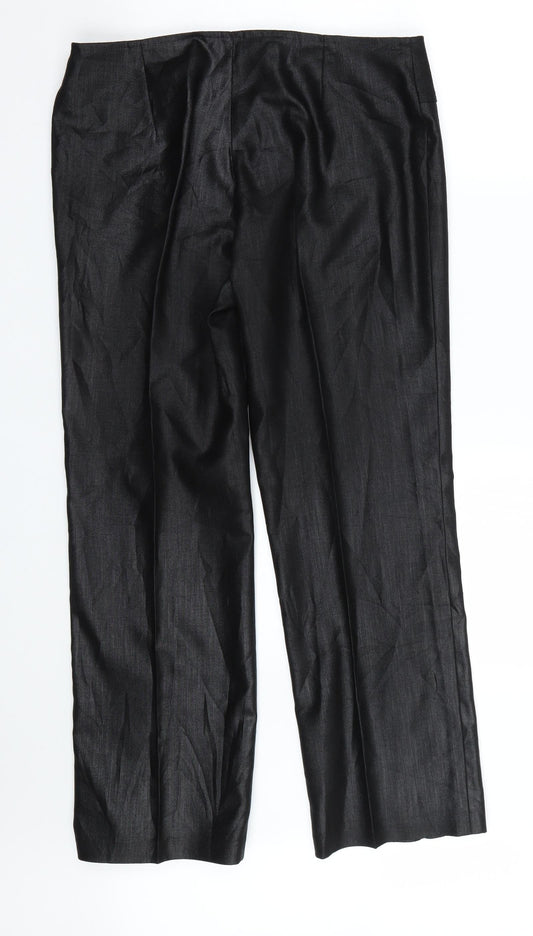 Sigma Womens Black Trousers Size 14 L27 in
