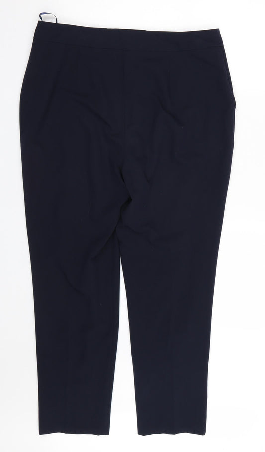 F&F Womens Blue Trousers Size 14 L24 in