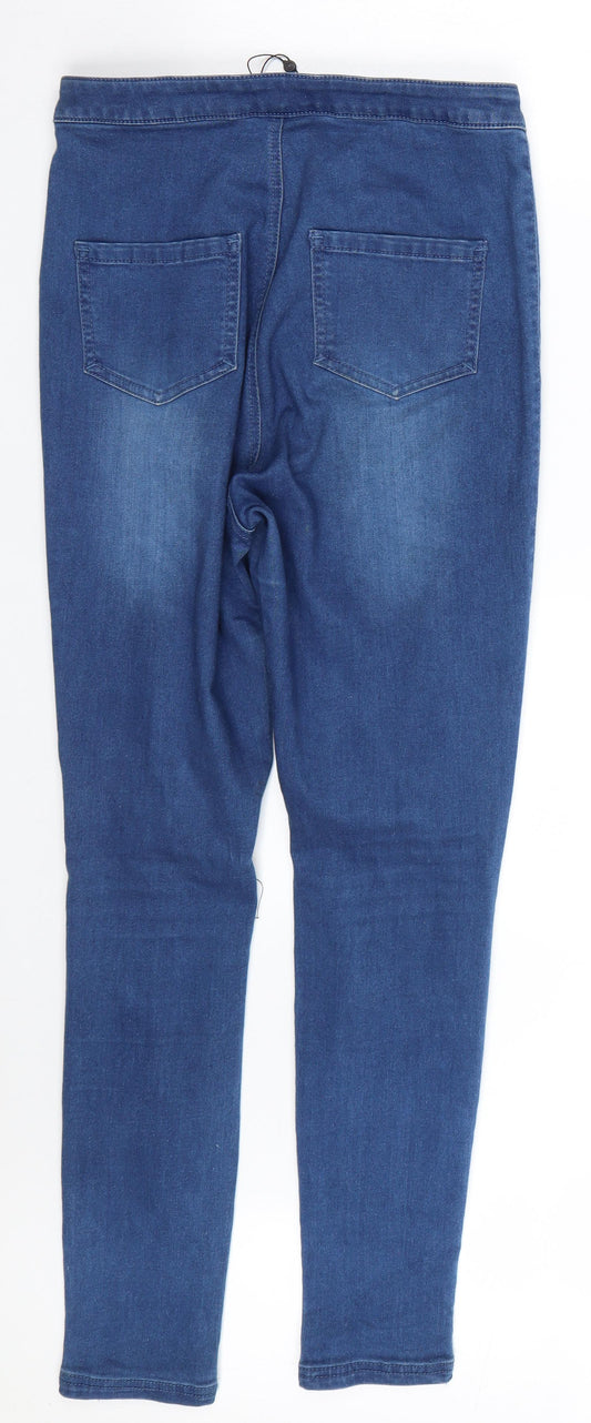 Missguided Womens Blue Skinny Jeans Size 12 L27 in