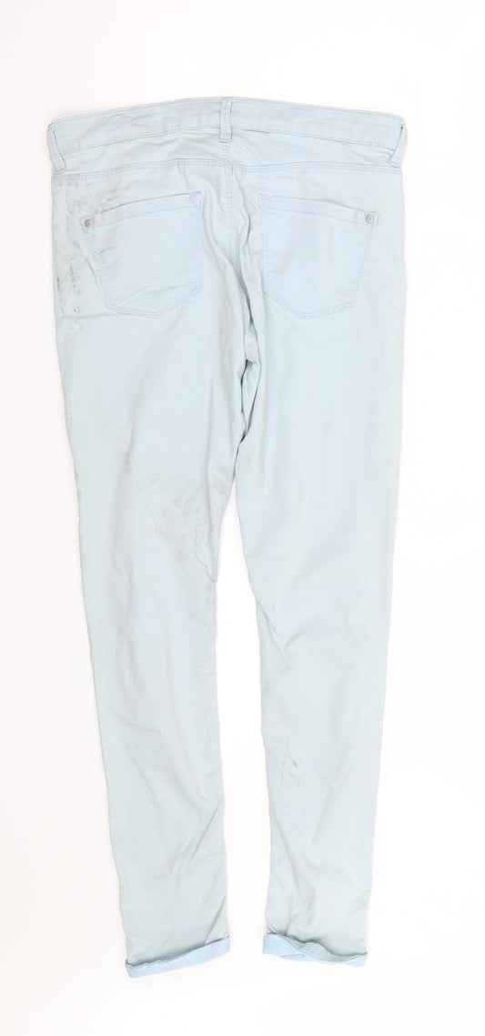 Topshop Womens Blue Denim Skinny Jeans Size 28 L24 in