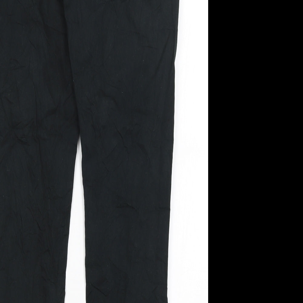 Womens UK Size 10 Lindex Regular Fit Black Trousers