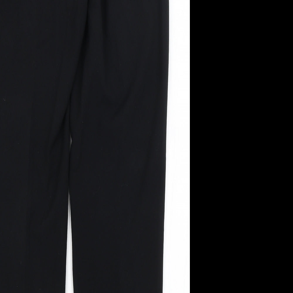 Womens UK Size 10 M&S Regular Fit Dress Pants Black Trousers