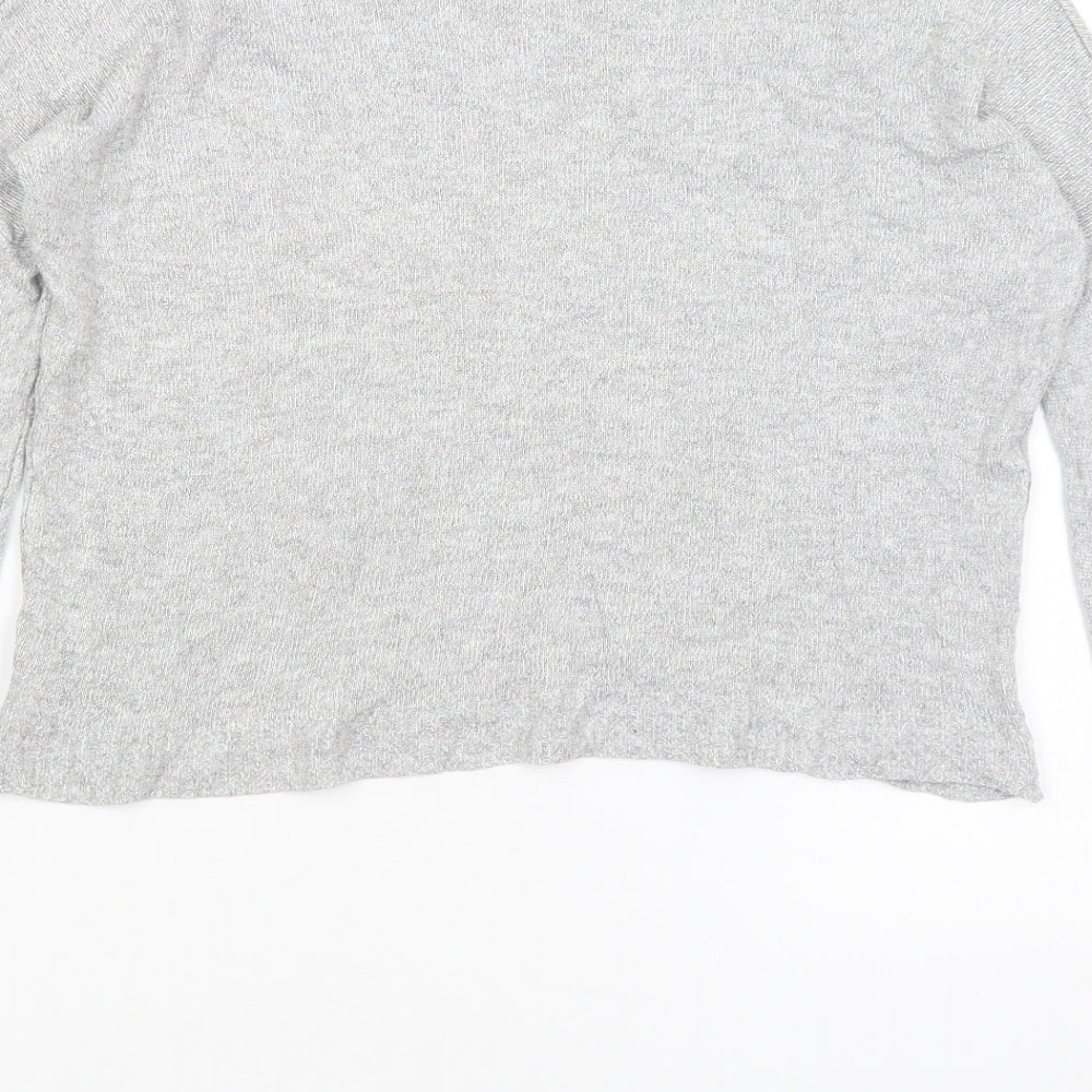 Womens UK Size 10 Preworn Grey Pullover Jumper
