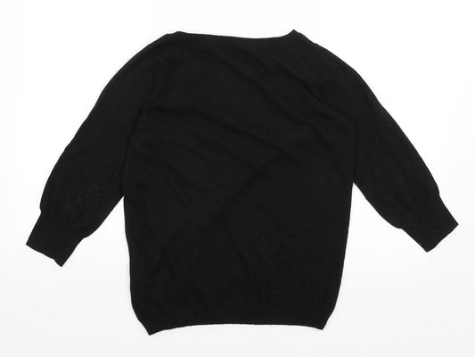 Oasis Womens Black Pullover Jumper Size S