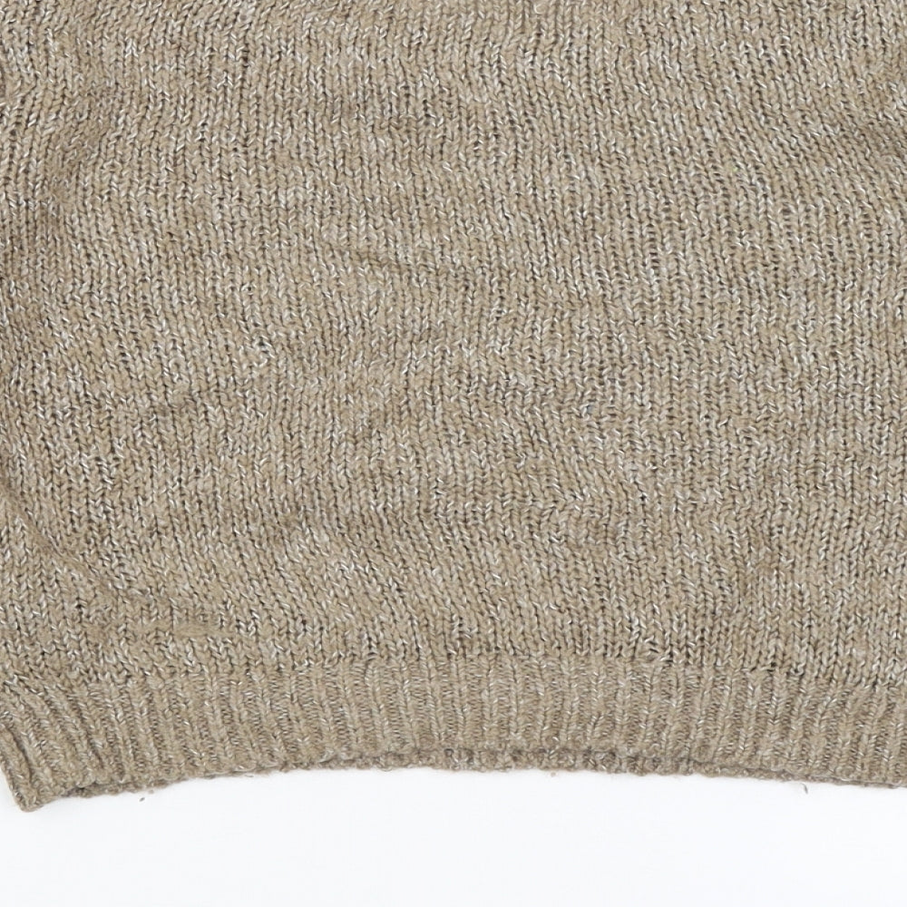 Womens UK Size 6 Divided Brown Pullover Jumper