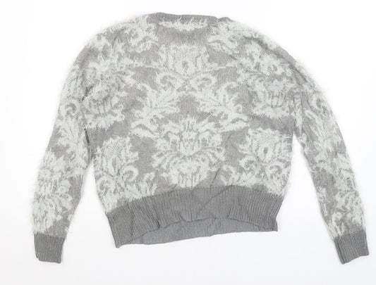 Womens UK Size 14 Dorothy Perkins Grey Pullover Jumper