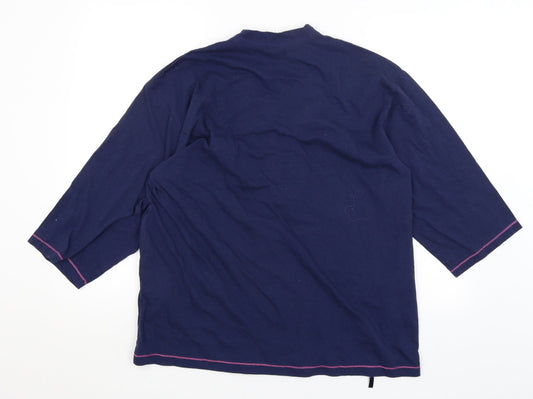 Adore Womens Blue Wrap Jumper Size M