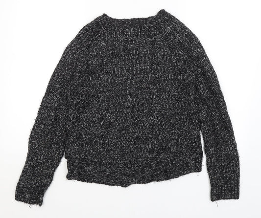 Womens UK Size 8 Papaya Black Pullover Jumper
