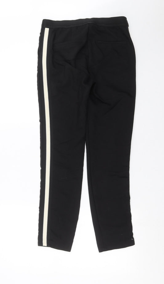 Womens UK Size S Zara Regular Fit Black Trousers