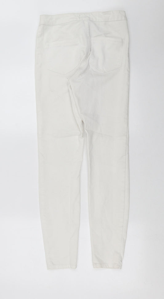 Matalan Womens White Denim Skinny Jeans Size 10 L28 in