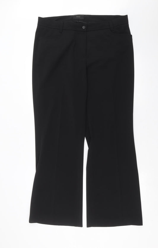 Womens UK Size 36 in BRAX Regular Fit Black Trousers