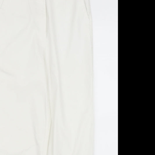 Sound No 1 Womens White Rayon Capri Trousers Size 8 L22 in
