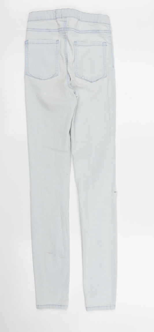 Primark Womens Blue Denim Skinny Jeans Size 6 L27 in