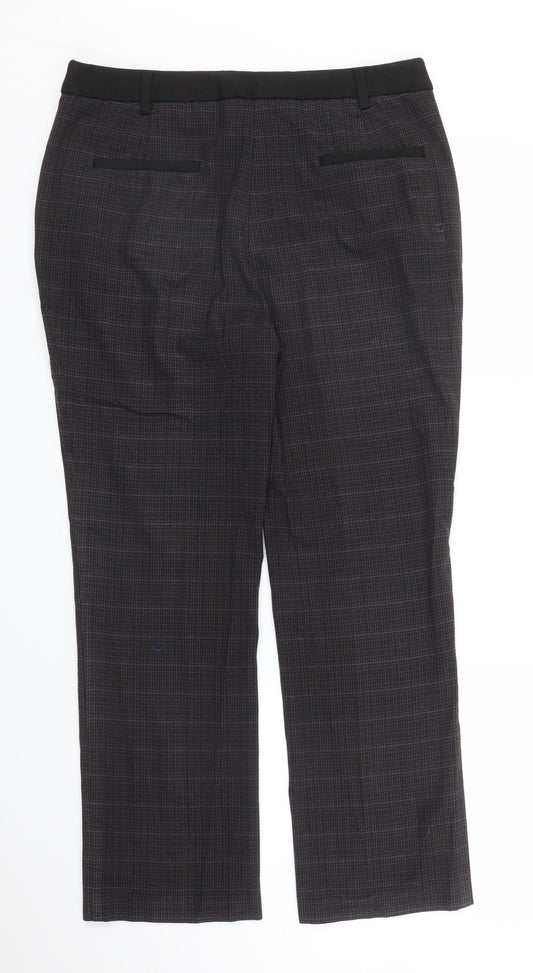 Womens UK Size 12 M&S Regular Fit Purple Trousers