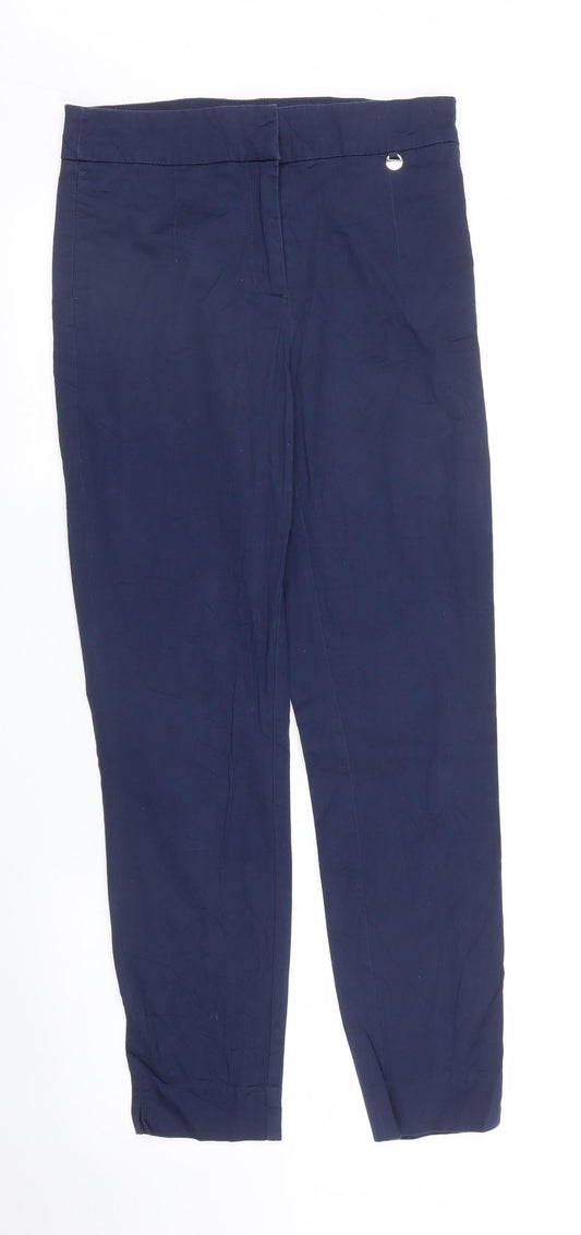 Womens UK Size 8 ORSAY Regular Fit Pedal Pusher Blue Trousers