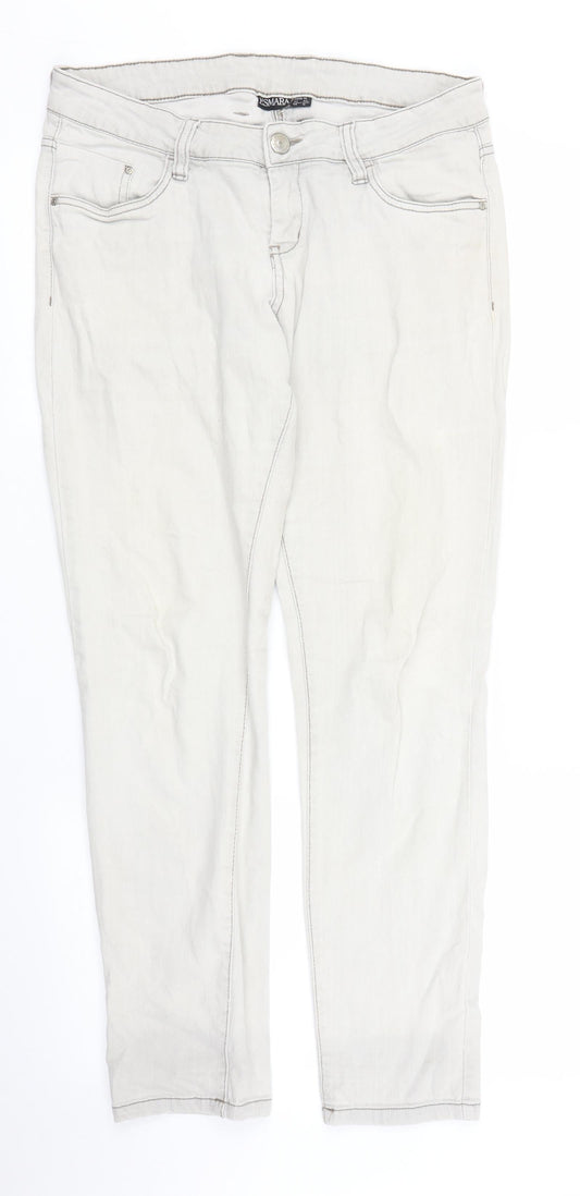Womens UK Size 16 ESMARA Regular Fit Capri Beige Trousers