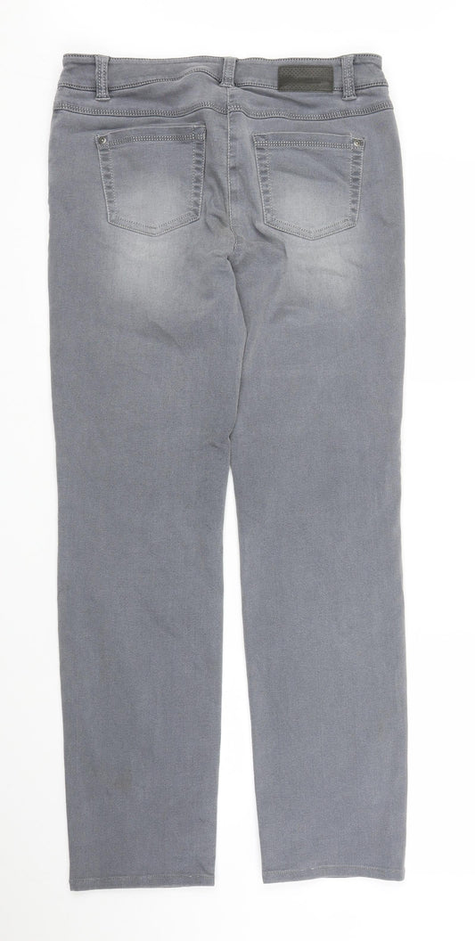 Gerry Weber Womens Grey  Denim Straight Jeans Size M L26 in