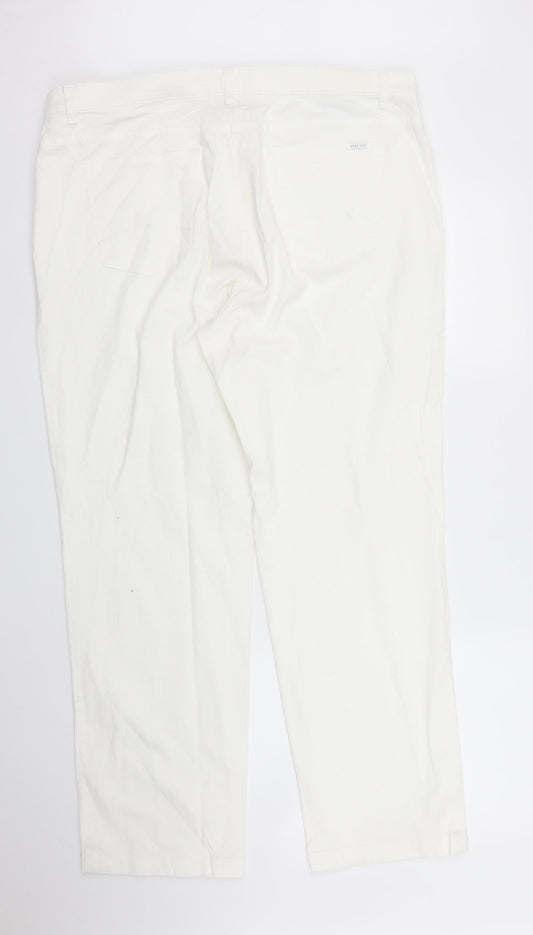 BRAX Womens White  Denim Straight Jeans Size 20 L28 in