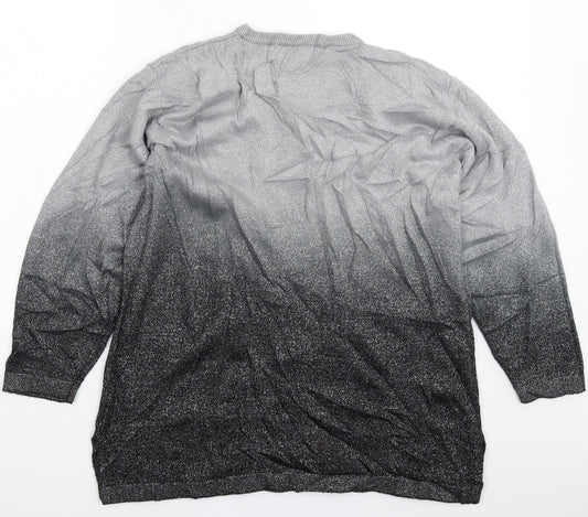 Womens UK Size One Size Fay Louise Grey Pullover Jumper