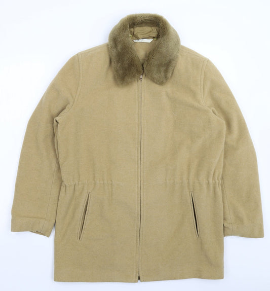Womens UK Size 12 BHS Beige Pea Coat