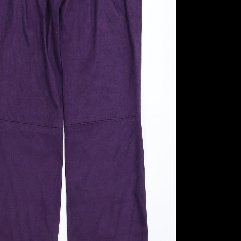 Womens UK Size 12 NL Collection Regular Fit Purple Trousers