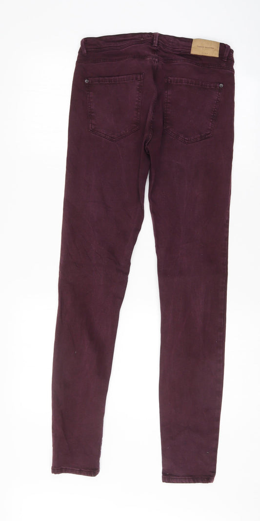 Zara Womens Purple Skinny Jeans Size 28 L30 in