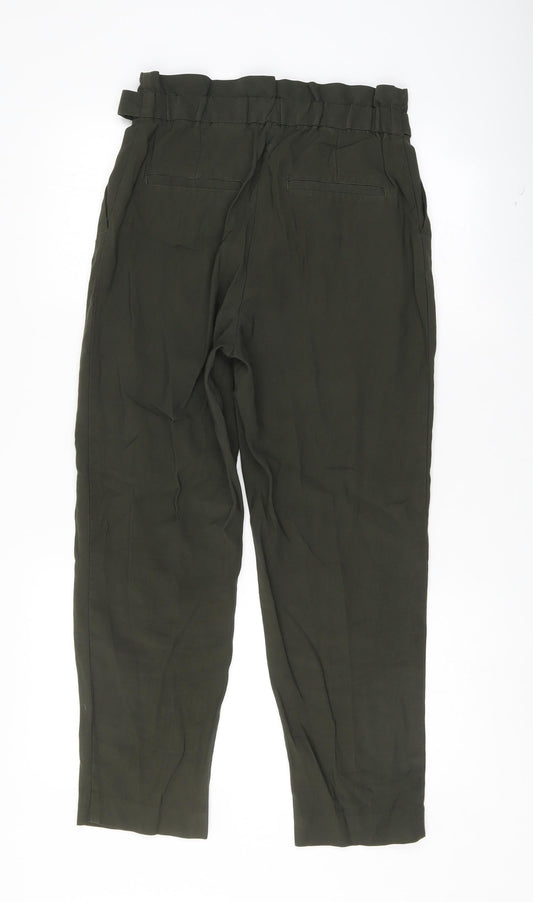 Womens UK Size 8 H&M Regular Fit Green Trousers