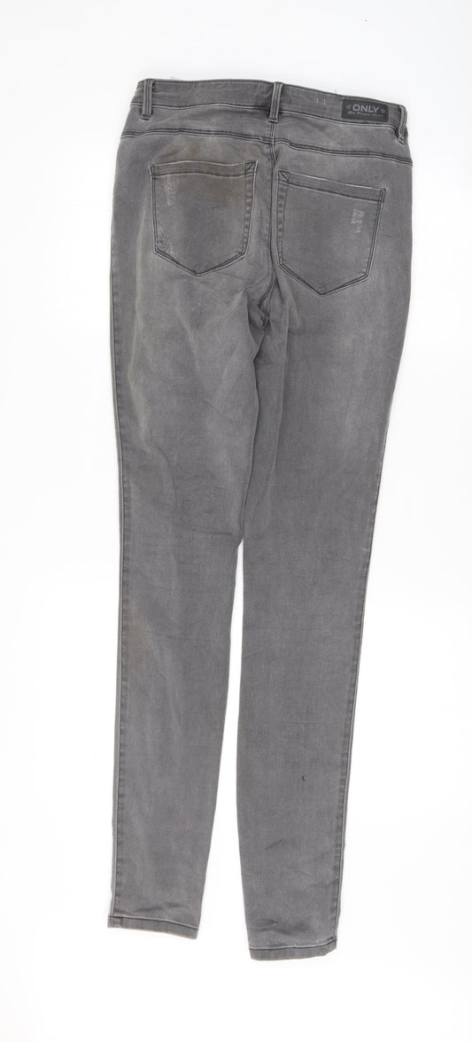 Only Womens Grey Skinny Jeans Size 28 L33.5 in