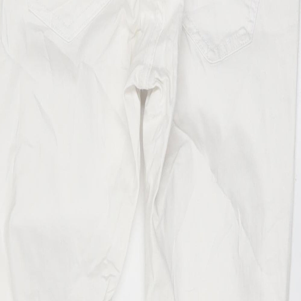 Womens UK Size XS Buena Vista Regular Fit Skinny White Jeans