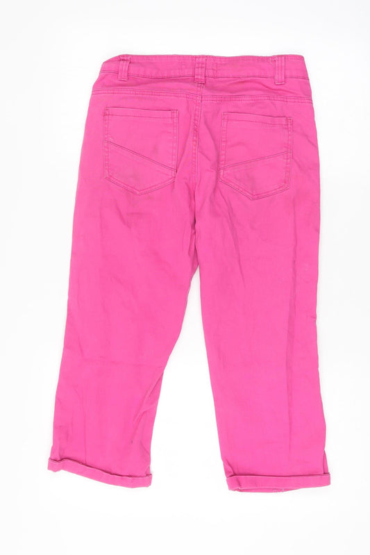 24/7 Womens Pink   Cropped Jeans Size 10 L20 in