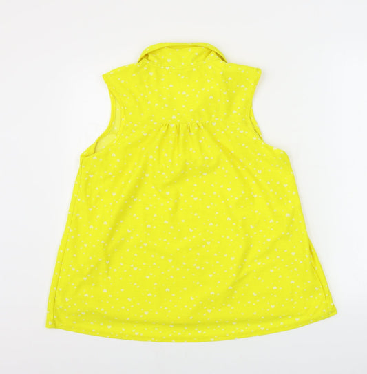 Womens UK Size 14 NEXT Yellow Basic Blouse