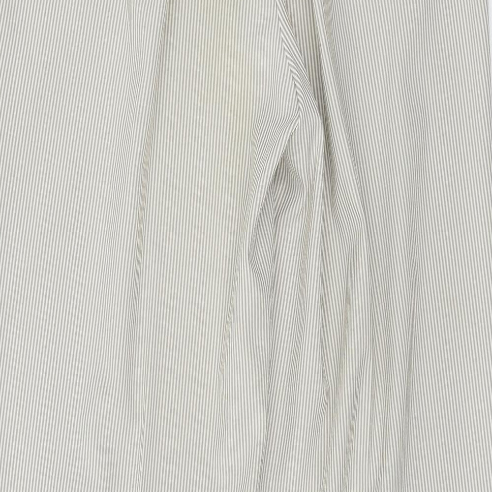 bm collection Womens Beige Striped Trousers Size 12 L27 in