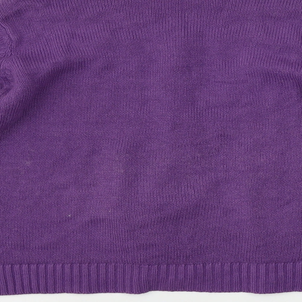 EWM Womens Purple Cape Jumper Size L