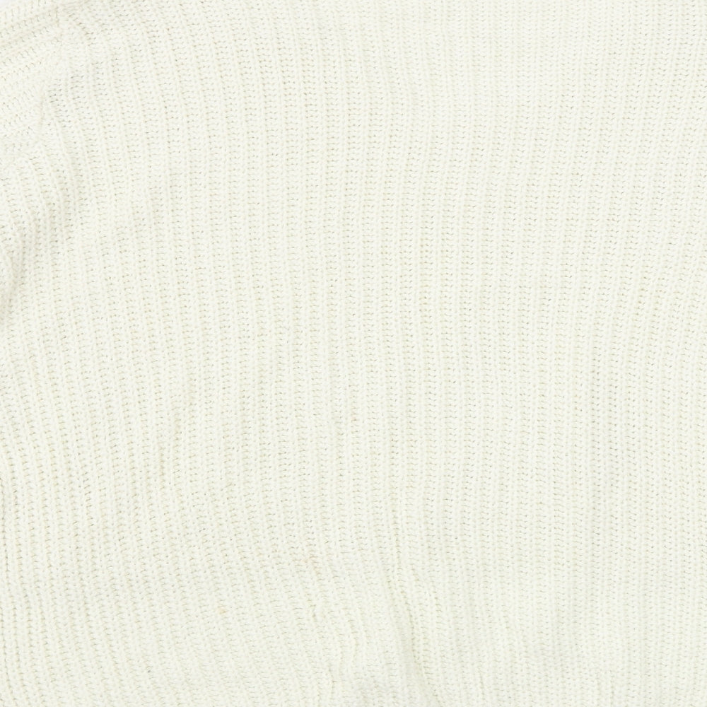 Boohoo Womens Ivory Pullover Jumper Size M