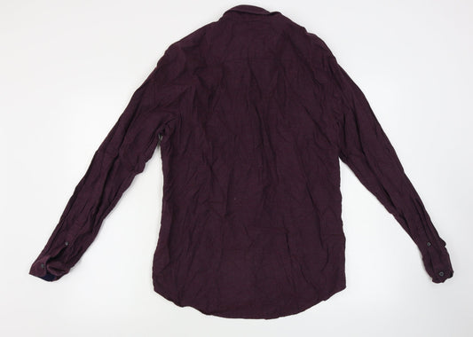 F&F Mens Red Button-Up Size M