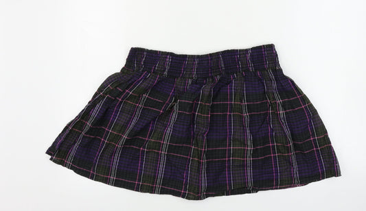 H&M Womens Black Check  A-Line Skirt Size 30 in