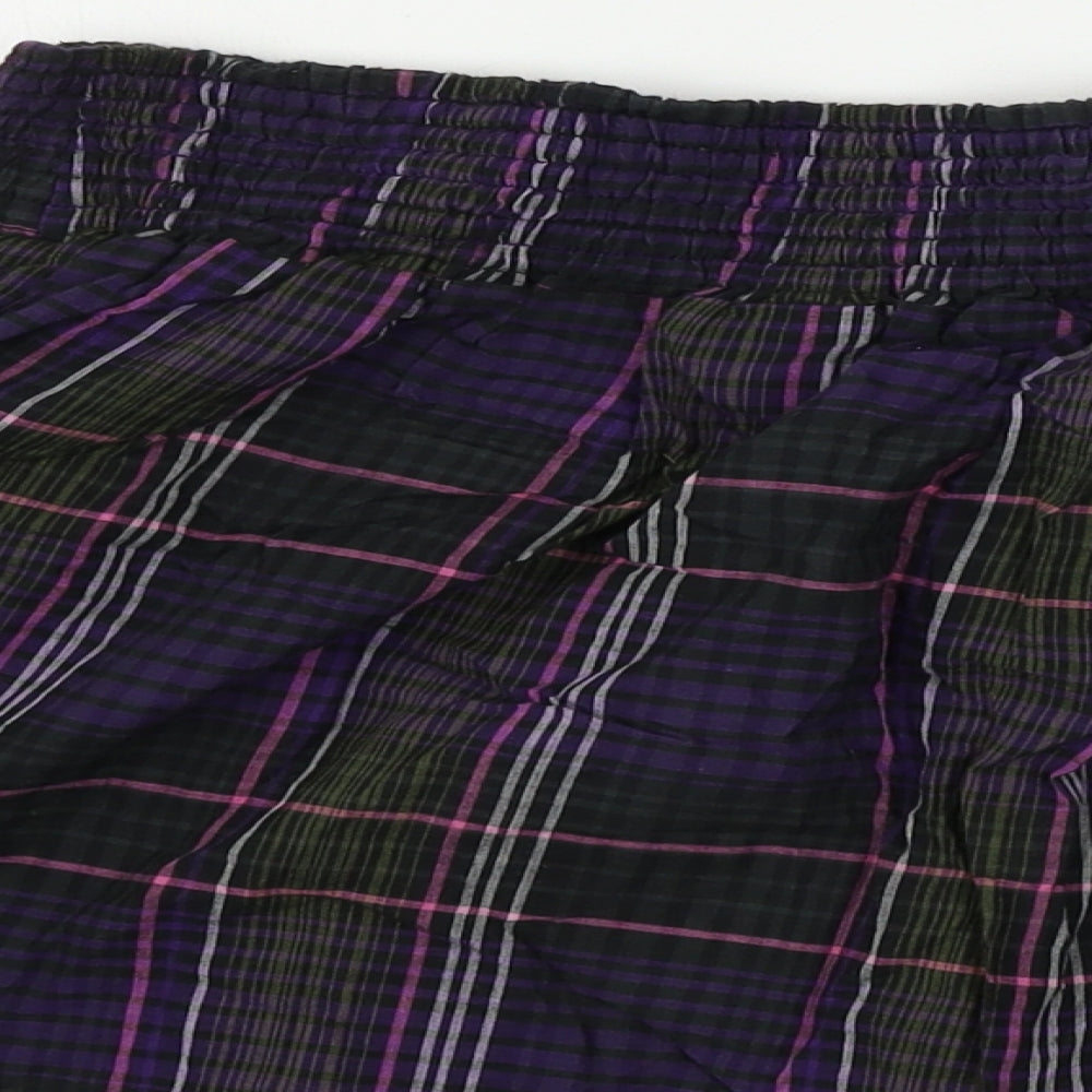 H&M Womens Black Check A-Line Skirt Size 30 in