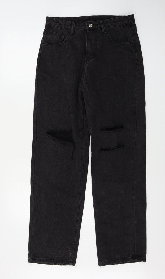 SHEIN Womens Black Straight Jeans Size M L30 in