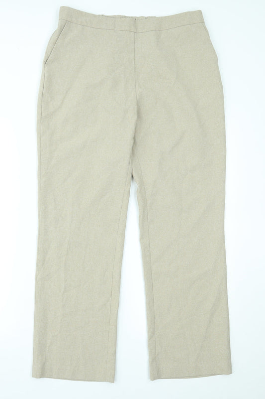 Womens UK Size 14 Bonmarché Regular Fit Beige Trousers