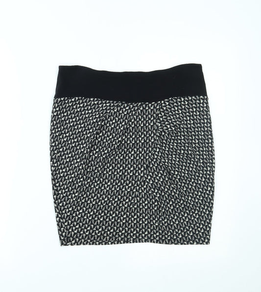 NEXT Womens Black Geometric Maxi Skirt Size 6