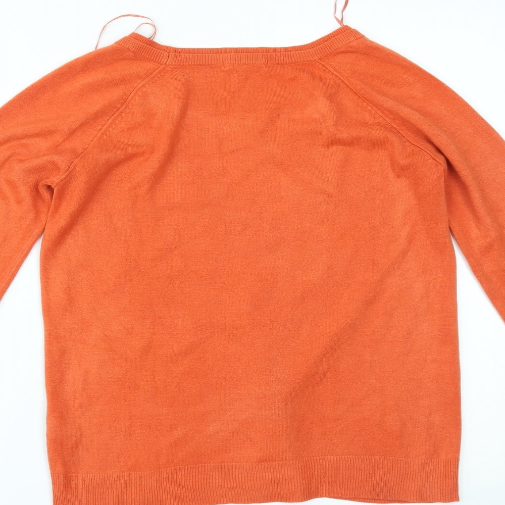 Womens UK Size 10 TU Orange Basic Blouse