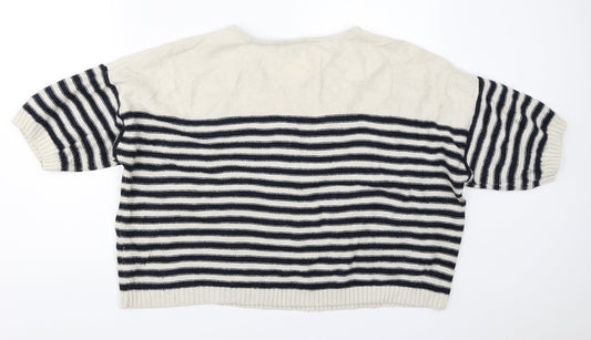 Womens UK Size 12 Topshop Beige Pullover Jumper