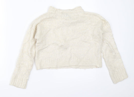 Womens UK Size 8 Topshop Ivory Pullover Jumper