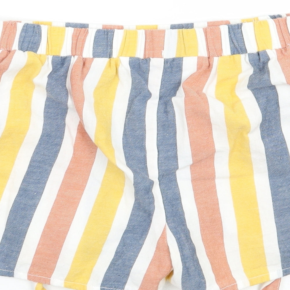 Primark Womens Yellow Striped Bermuda Shorts Size XS